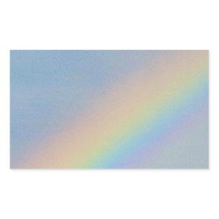 Colorful Rainbow in Blue Sky, Photo Rectangular Sticker