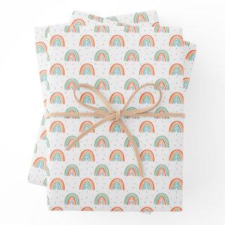 Colorful Rainbow Polka Dot Pattern  Sheets