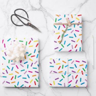 Colorful Rainbow Sprinkles Pattern  Sheets