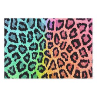 Colorful Rainbow Tinted Leopard Print Spots Wrappi  Sheets
