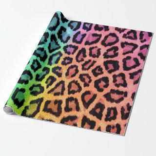 Colorful Rainbow Tinted Leopard Print Spots