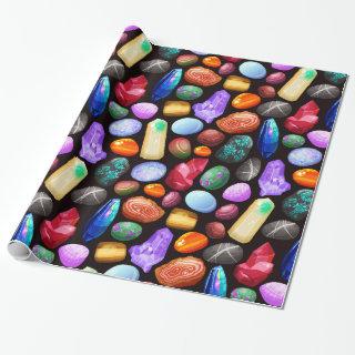 Colorful Realistic Rock and Crystal Pattern