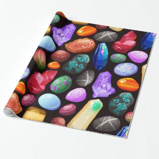 Colorful Realistic Rock and Crystal Pattern