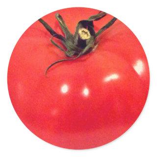 Colorful Red Tomato 4Joe Classic Round Sticker