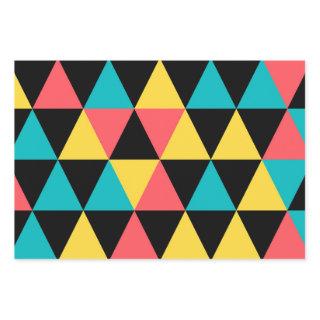 Colorful, retro cheerful geometric graphic pattern  sheets