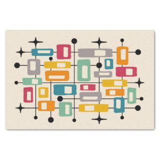Colorful Retro Mid Century Modern Atomic Abstract Tissue Paper