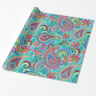 Colorful Retro Paisley Pattern