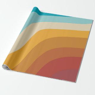 Colorful Retro Rainbow Abstract Waves