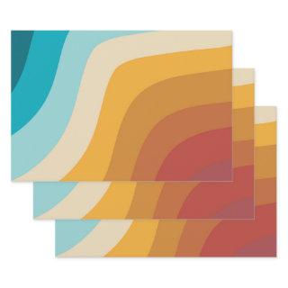 Colorful Retro Rainbow Abstract Waves   Sheets