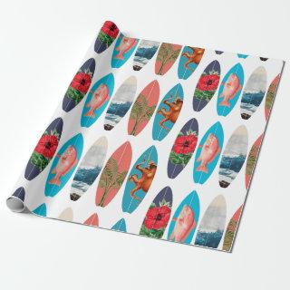 Colorful Retro Surfboards Pattern