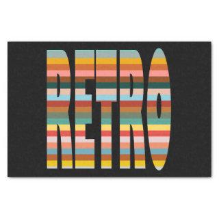 Colorful Retro Word Stripes  Tissue Paper