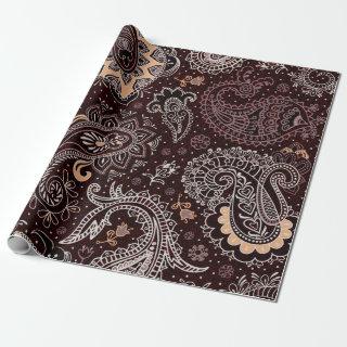 Colorful seamless pattern in paisley style. Vintag