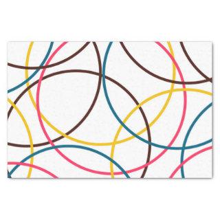 Colorful, simple modern cool, urban trendy circles tissue paper