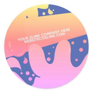 Colorful Slime Business Company Branding  Classic Round Sticker