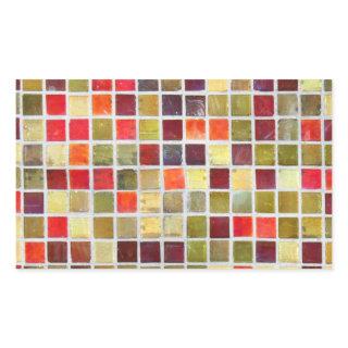 Colorful Small  Tiling Background Rectangular Sticker