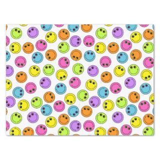 Colorful Smiling Emoji Faces Tissue Paper