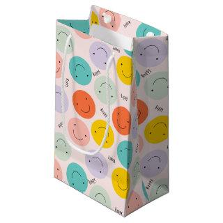 Colorful Smiling Happy Face Pattern Small Gift Bag