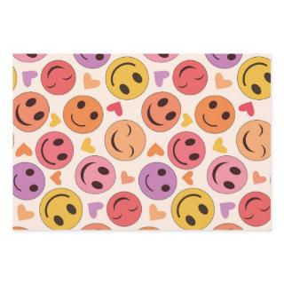 Colorful Smiling Happy faces with hearts    Sheets