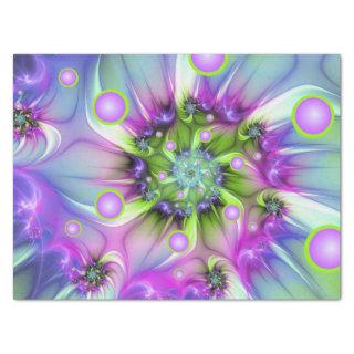 Colorful Spiral Round Shapes Abstract Fractal Art Tissue Paper