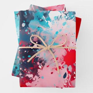 Colorful Splatter Paint Art  Sheets