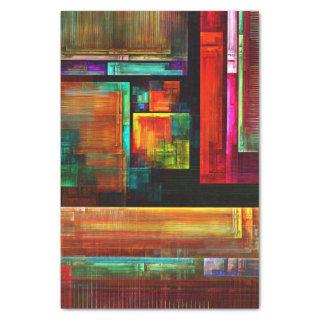 Colorful Squares Modern Abstract Art Pattern #04 Tissue Paper