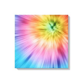 Colorful Starburst Tie Dye Canvas Print