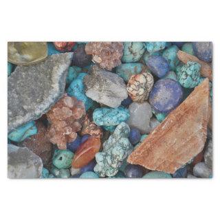 Colorful stone rock pebble natural texture tissue paper