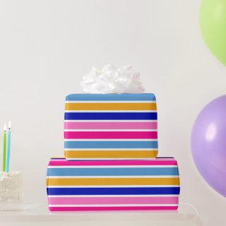 Colorful Stripe Pattern Vivid Birthday Party