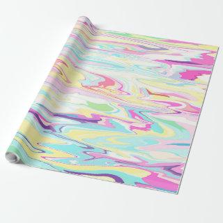 Colorful Swirl Liquid Painting Aesthetic Design