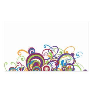 Colorful Swirls Rectangular Stickers