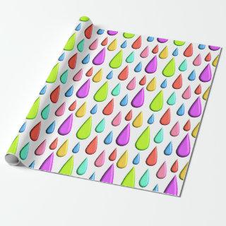 Colorful Tear drop, rain drop Pattern