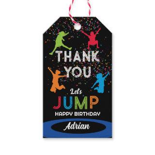 Colorful Trampoline Park Jump Kids Birthday Party Gift Tags