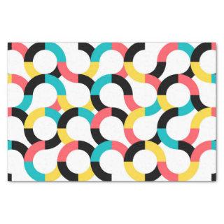 Colorful, trendy, cheerful, fun modern geometric tissue paper