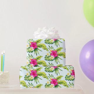 Colorful Tropical Flowers Vibe Bouquet Pattern