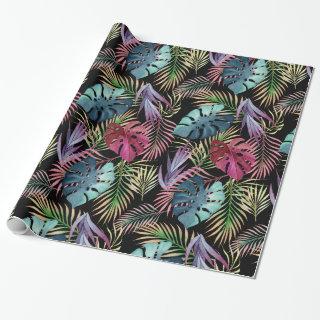 Colorful Tropical Foliage Botanical Pattern