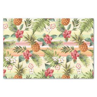 Colorful Tropical Pineapple Fruit Floral Pattern Tissue Paper