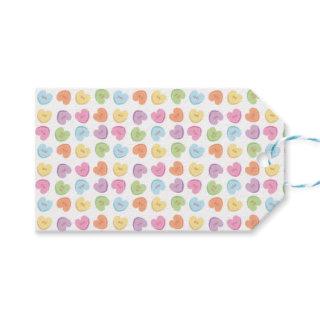 Colorful Valentine Candy Hearts  Placemat Holiday  Gift Tags