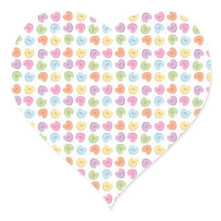 Colorful Valentine Candy Hearts  Placemat Holiday  Heart Sticker