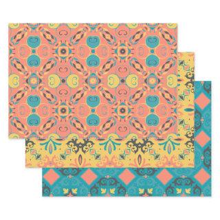 Colorful Vibrant Geometric Abstract Patterns  Sheets