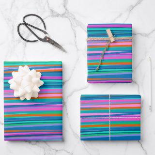 Colorful Vibrant Stripes in Bright Summer Colors   Sheets
