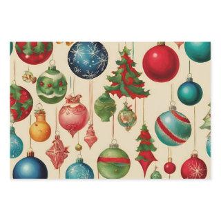 Colorful Vintage Christmas Hanging Ornaments   Sheets