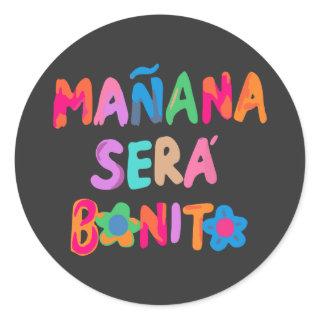 Colorful Vintage Karols Manana Sera Bonitos Lover Classic Round Sticker