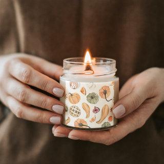 Colorful Watercolor Pumpkin Pattern | Autumn Vibes Square Sticker