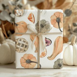 Colorful Watercolor Pumpkin Pattern | Autumn Vibes