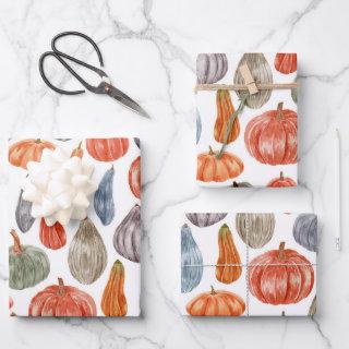 Colorful Watercolor Pumpkins Collection    Sheets
