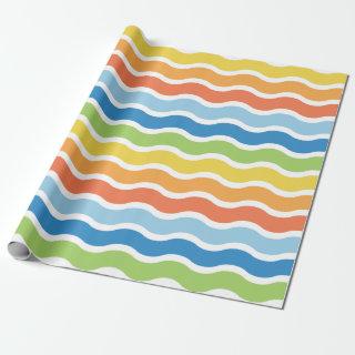 Colorful Waves Pattern Wapping Paper