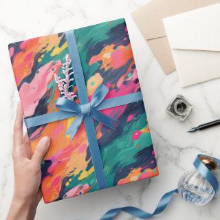 Colorful Wet Paint Pattern