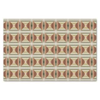Colors Of Brown, Green And Tan Striped Pattern Art Tissue Paper