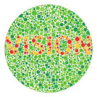 Colour Blindness Vision Classic Round Sticker