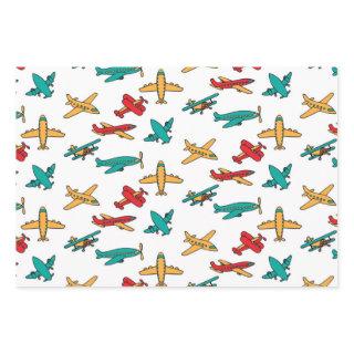 colourful Airplane Pattern White Background  Sheets